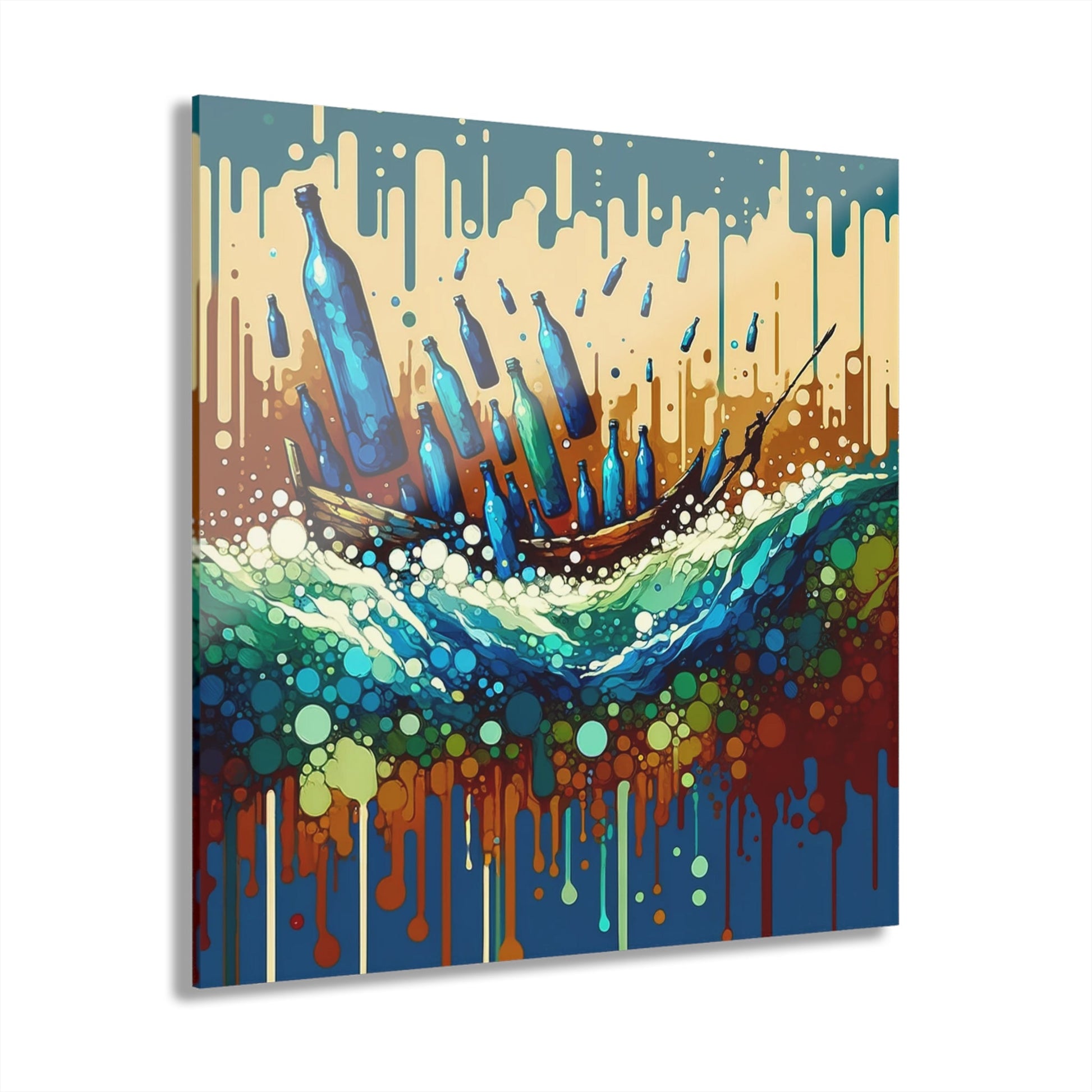 Oceanic Bottle Rescue Acrylic Prints (French Cleat Hanging) - ATUH.ART
