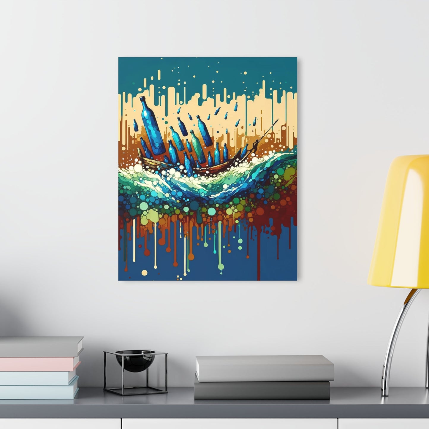 Oceanic Bottle Rescue Acrylic Prints (French Cleat Hanging) - ATUH.ART