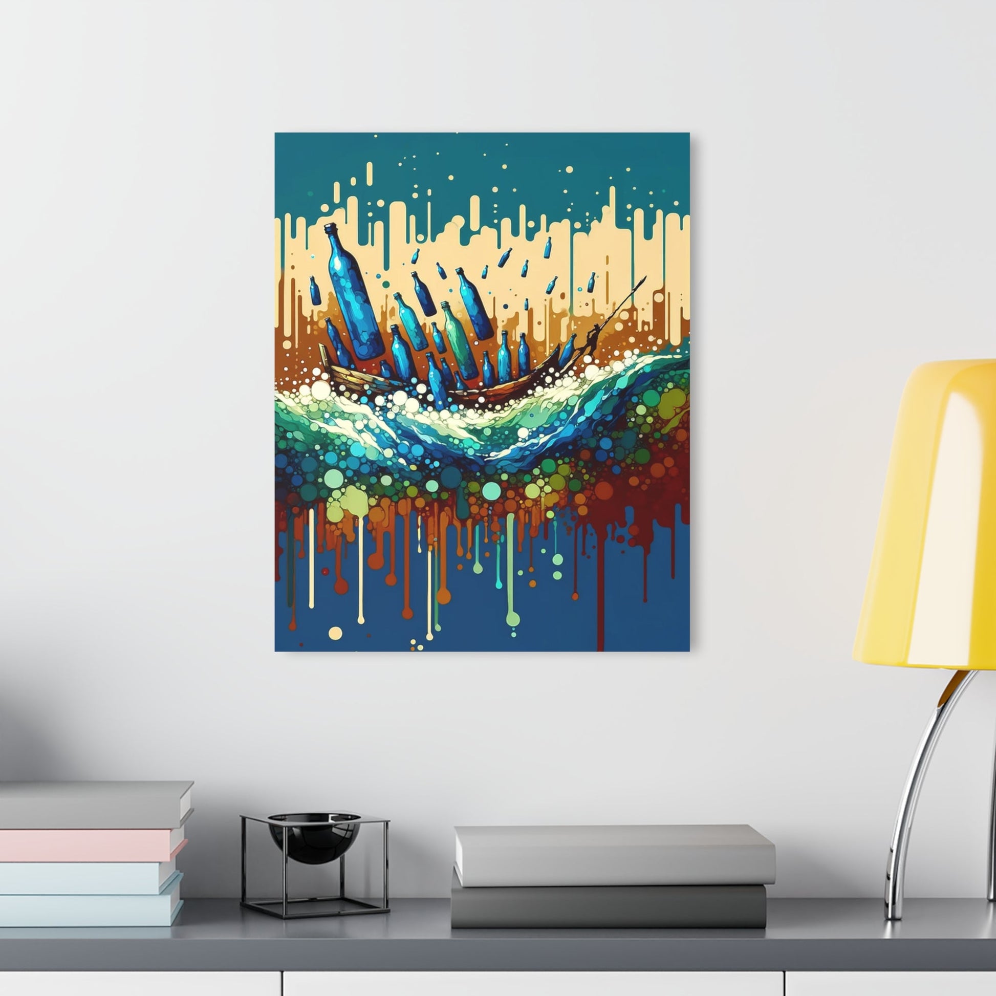 Oceanic Bottle Rescue Acrylic Prints (French Cleat Hanging) - ATUH.ART
