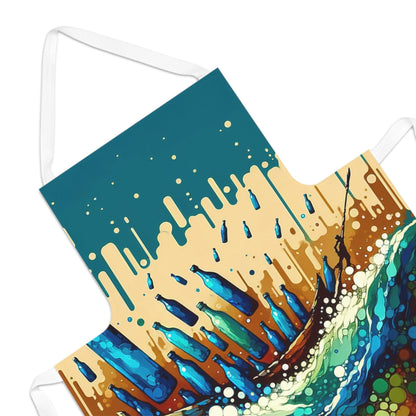 Oceanic Bottle Rescue Adult Apron (AOP) - ATUH.ART