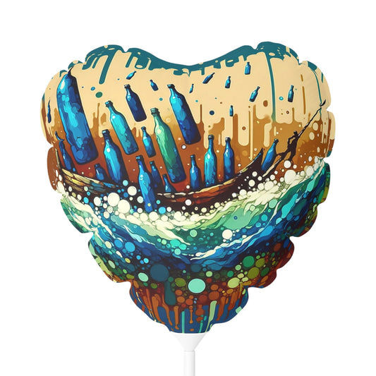 Oceanic Bottle Rescue Balloon (Round and Heart-shaped), 11" - ATUH.ART