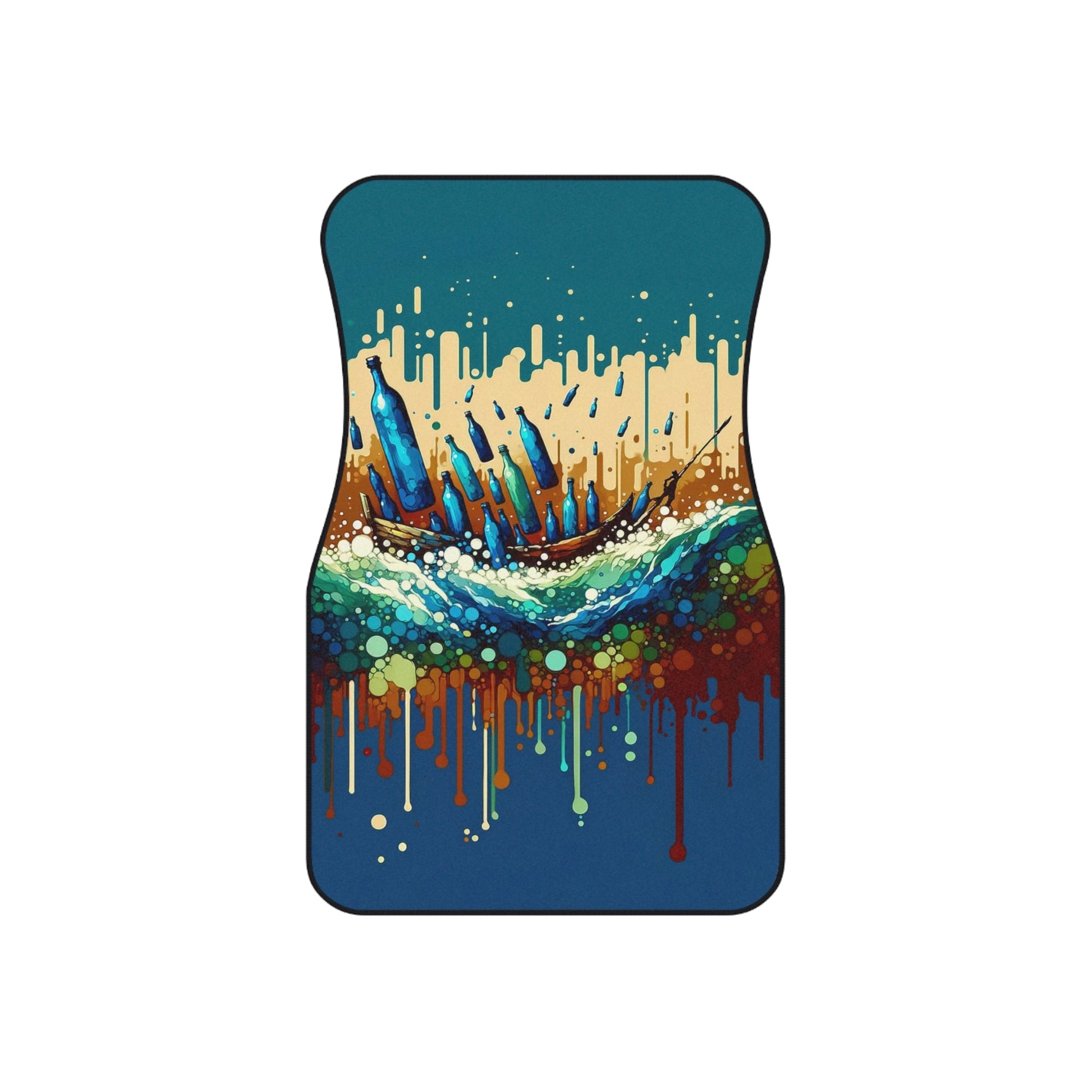 Oceanic Bottle Rescue Car Mats (2x Front) - ATUH.ART