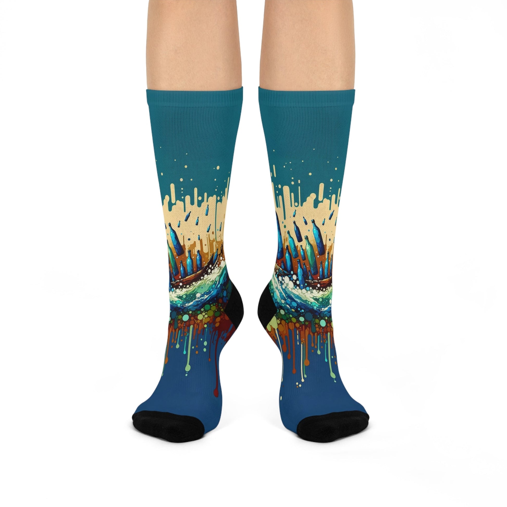 Oceanic Bottle Rescue Cushioned Crew Socks - ATUH.ART