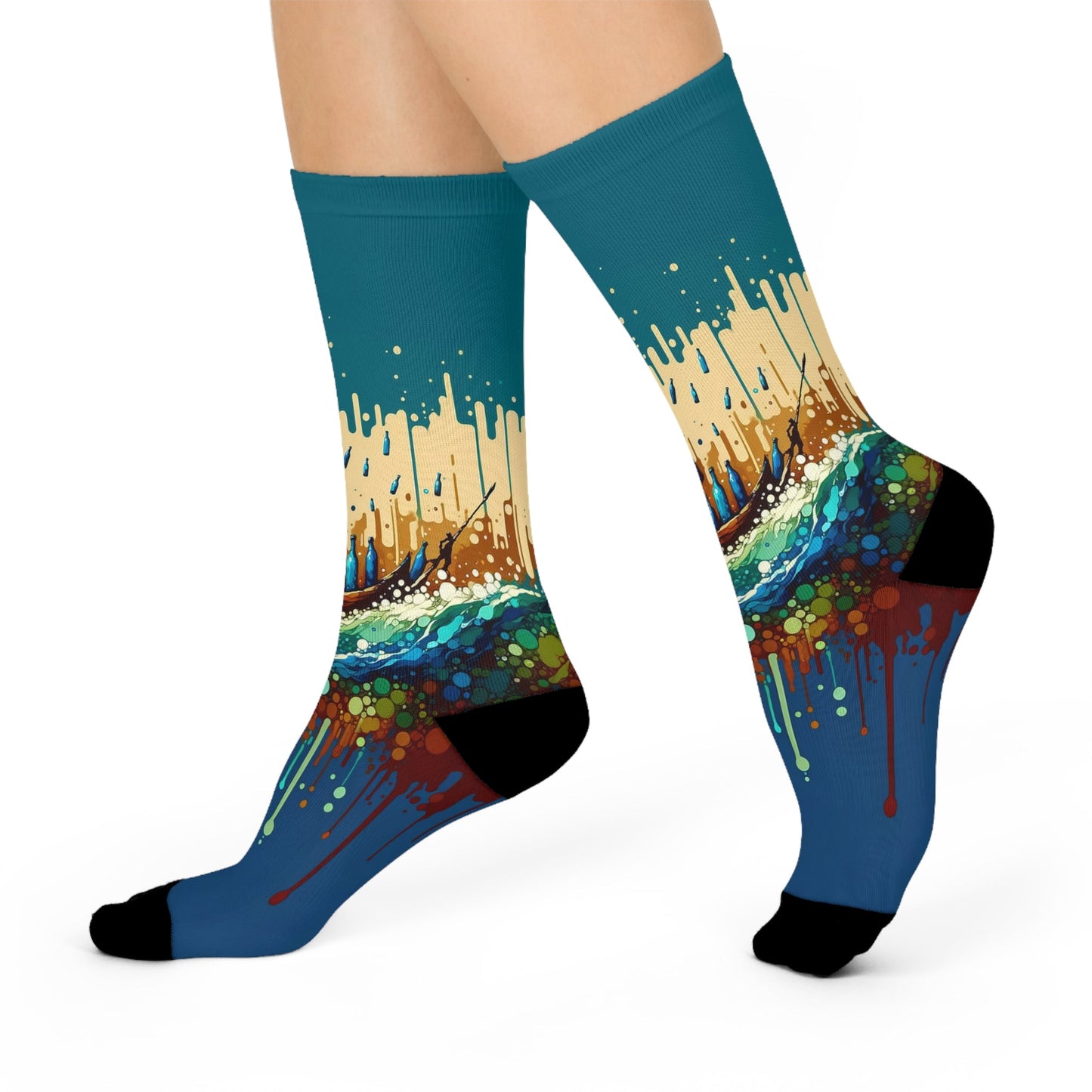 Oceanic Bottle Rescue Cushioned Crew Socks - ATUH.ART