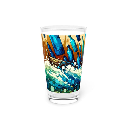 Oceanic Bottle Rescue Pint Glass, 16oz - ATUH.ART