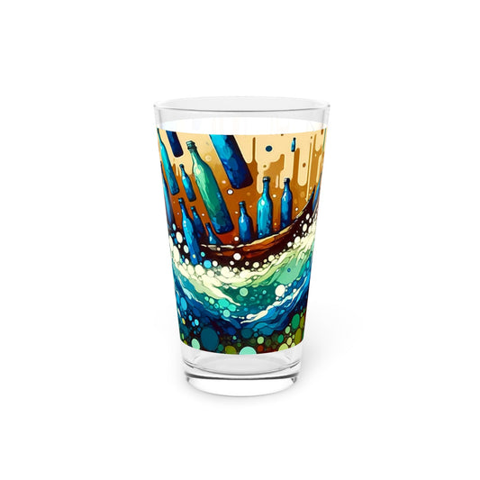 Oceanic Bottle Rescue Pint Glass, 16oz - ATUH.ART