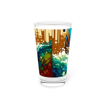 Oceanic Bottle Rescue Pint Glass, 16oz - ATUH.ART