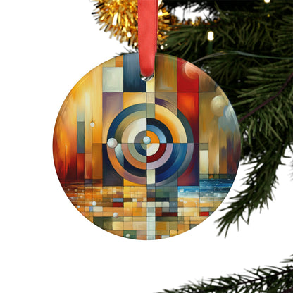 Oneness Through Tachism Acrylic Ornament with Ribbon - ATUH.ART