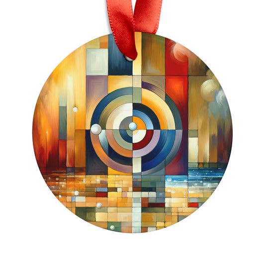 Oneness Through Tachism Acrylic Ornament with Ribbon - ATUH.ART