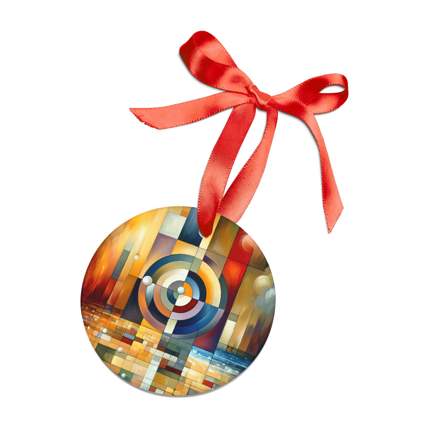 Oneness Through Tachism Acrylic Ornament with Ribbon - ATUH.ART