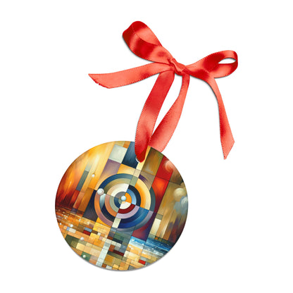 Oneness Through Tachism Acrylic Ornament with Ribbon - ATUH.ART