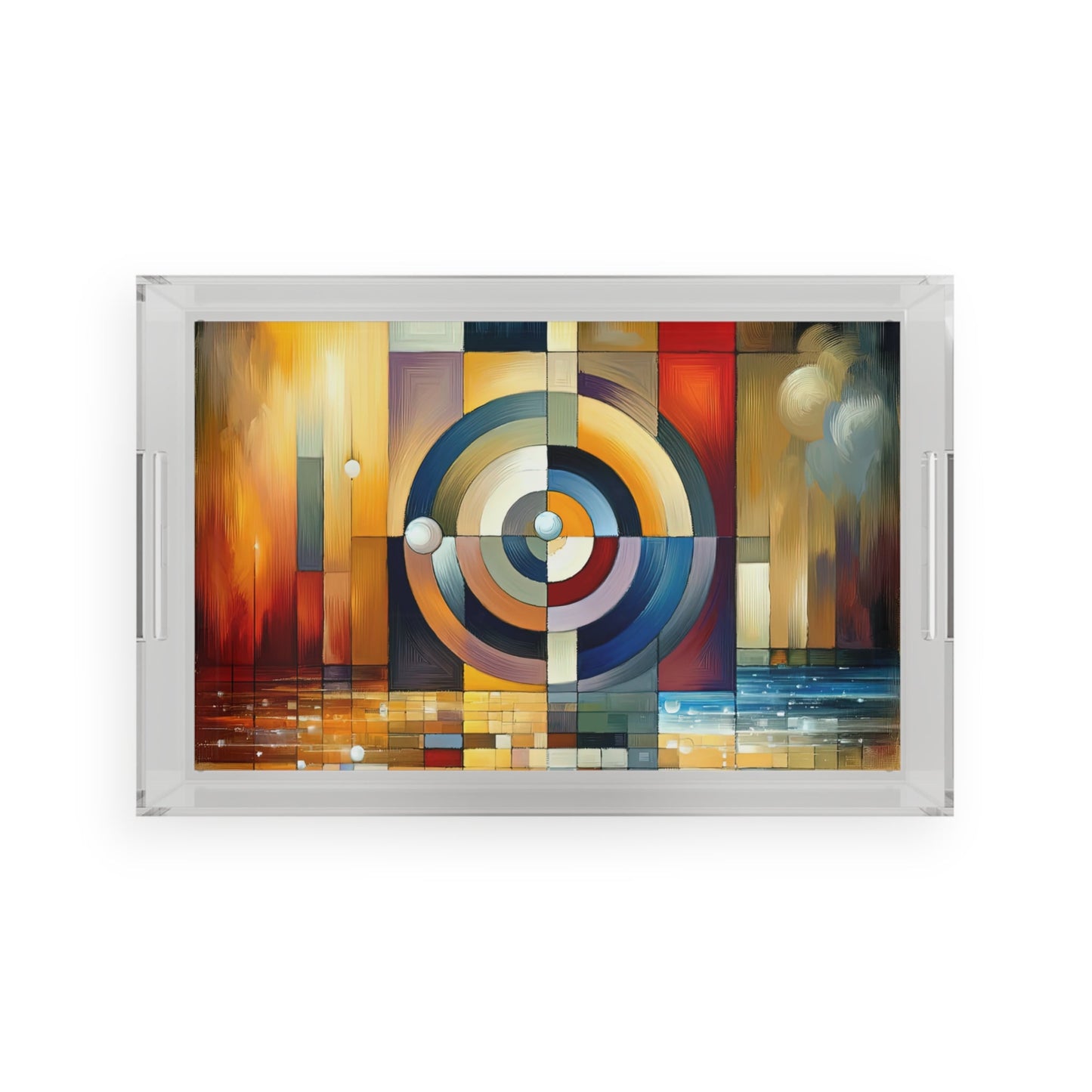 Oneness Through Tachism Acrylic Serving Tray - ATUH.ART