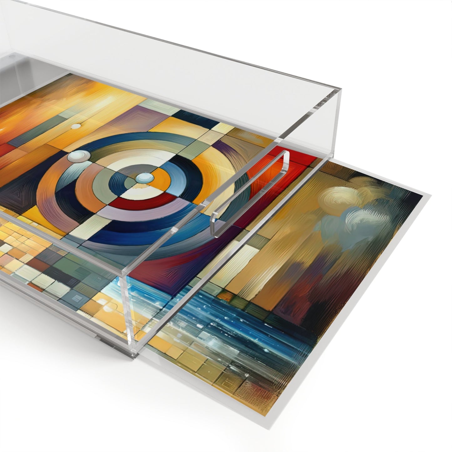 Oneness Through Tachism Acrylic Serving Tray - ATUH.ART