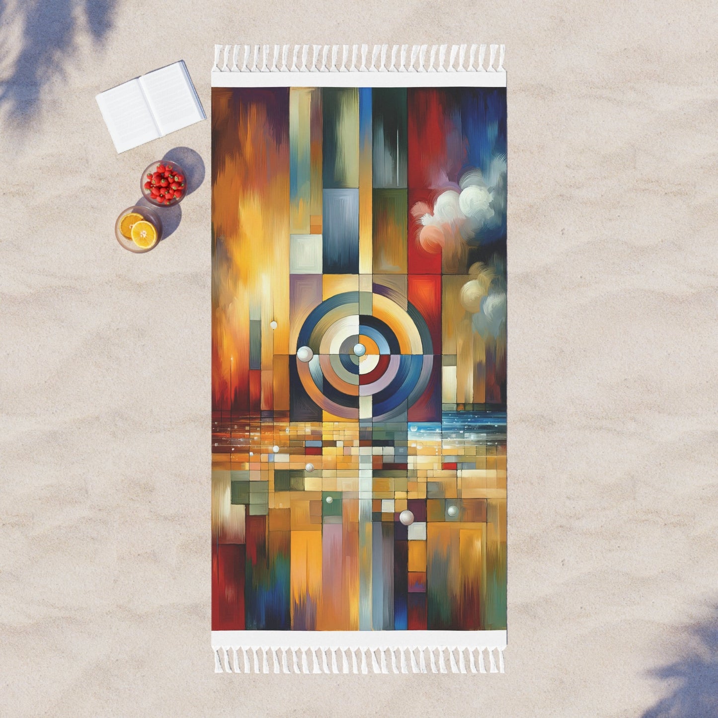 Oneness Through Tachism Boho Beach Cloth - ATUH.ART