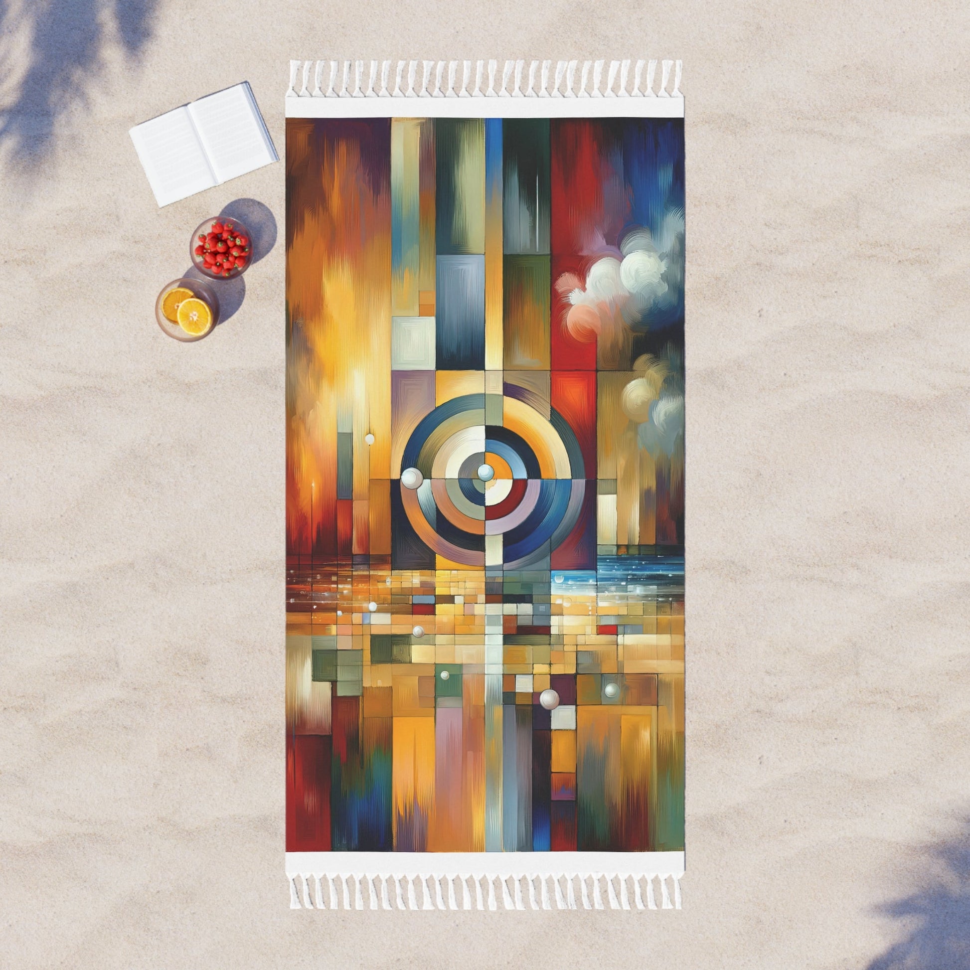 Oneness Through Tachism Boho Beach Cloth - ATUH.ART