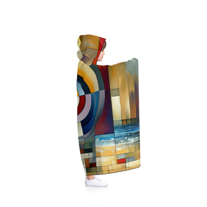 Oneness Through Tachism Hooded Blanket - ATUH.ART