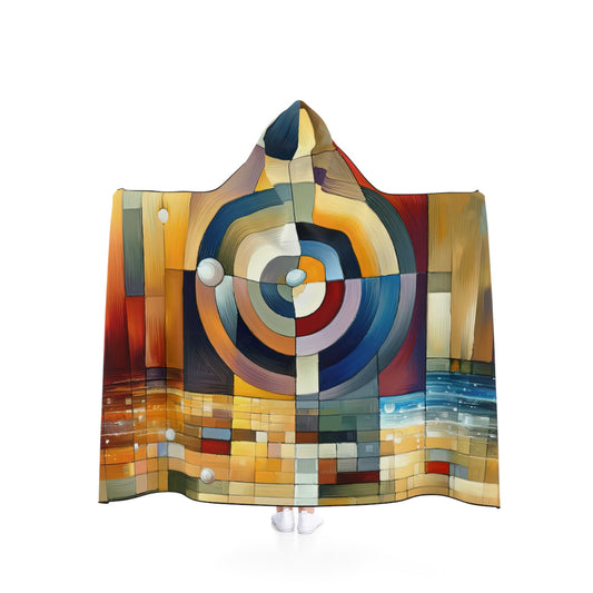 Oneness Through Tachism Hooded Blanket - ATUH.ART
