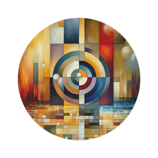 Oneness Through Tachism Round Rug - ATUH.ART
