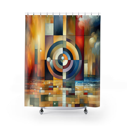 Oneness Through Tachism Shower Curtains - ATUH.ART