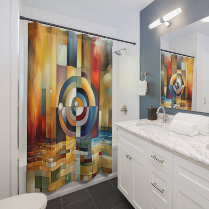 Oneness Through Tachism Shower Curtains - ATUH.ART