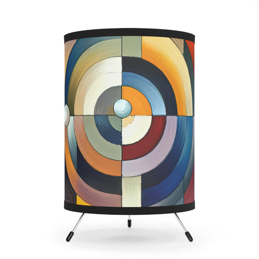 Oneness Through Tachism Tripod Lamp with High-Res Printed Shade, US\CA plug - ATUH.ART