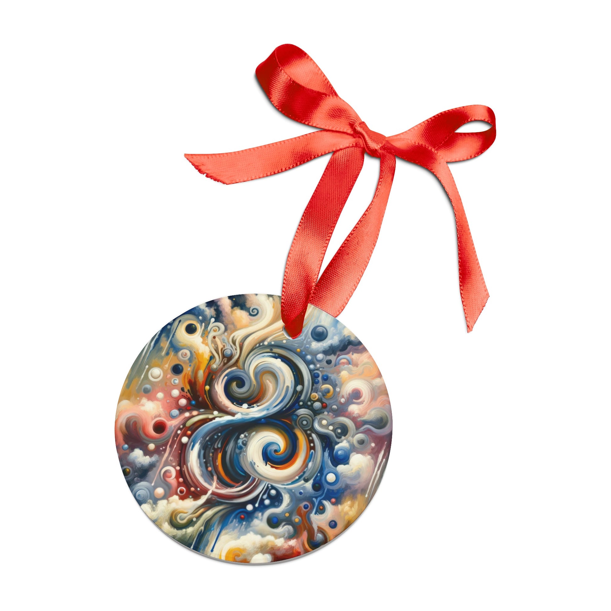 Paradoxical Embrace Tachism Acrylic Ornament with Ribbon - ATUH.ART