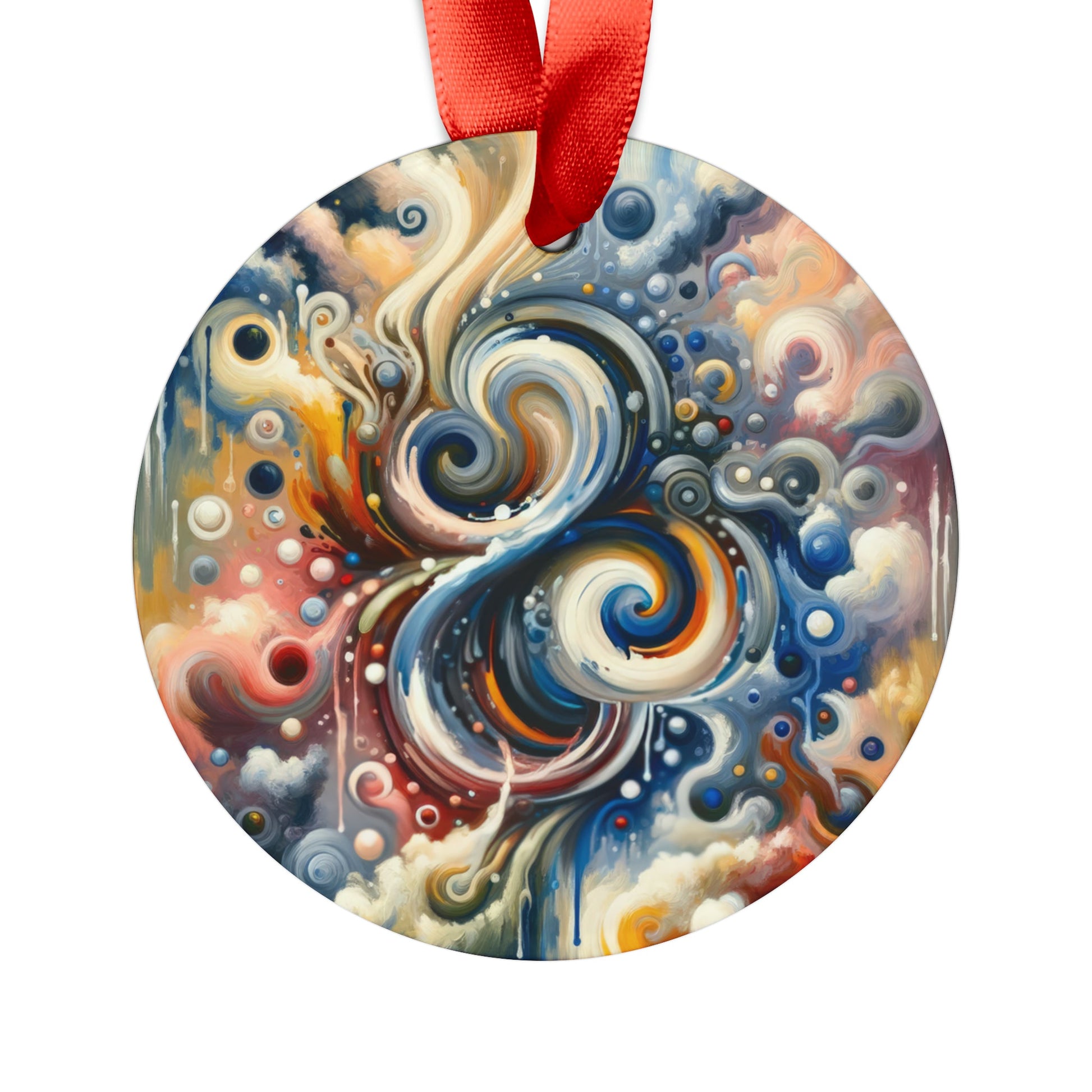 Paradoxical Embrace Tachism Acrylic Ornament with Ribbon - ATUH.ART
