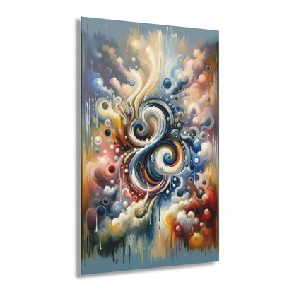 Paradoxical Embrace Tachism Acrylic Prints (French Cleat Hanging) - ATUH.ART
