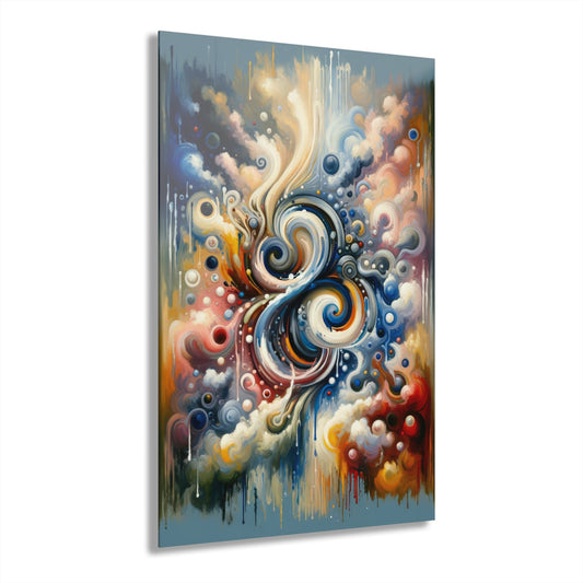 Paradoxical Embrace Tachism Acrylic Prints (French Cleat Hanging) - ATUH.ART