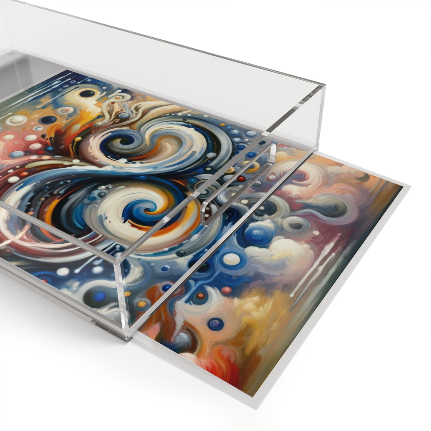 Paradoxical Embrace Tachism Acrylic Serving Tray - ATUH.ART