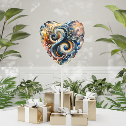 Paradoxical Embrace Tachism Balloon (Round and Heart-shaped), 11" - ATUH.ART