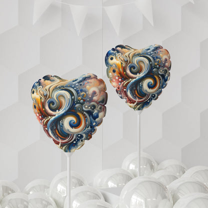 Paradoxical Embrace Tachism Balloon (Round and Heart-shaped), 11" - ATUH.ART