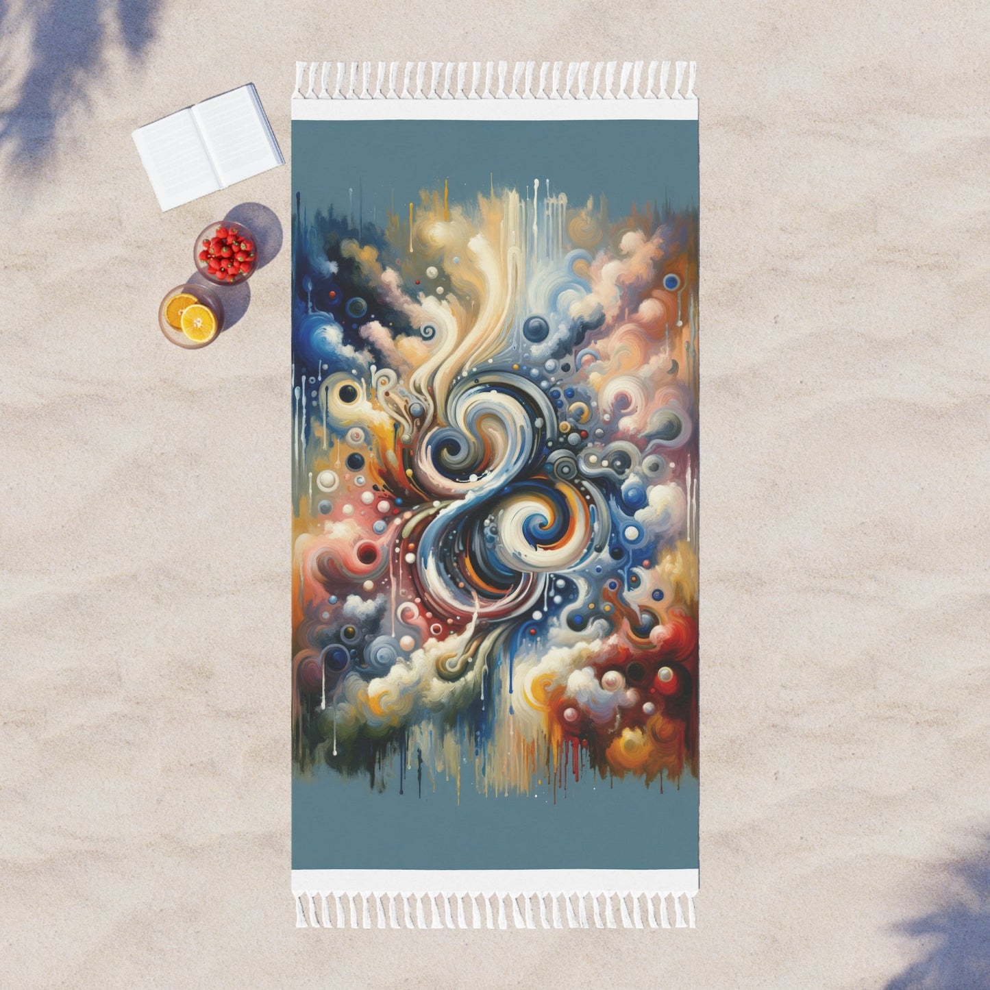 Paradoxical Embrace Tachism Boho Beach Cloth - ATUH.ART