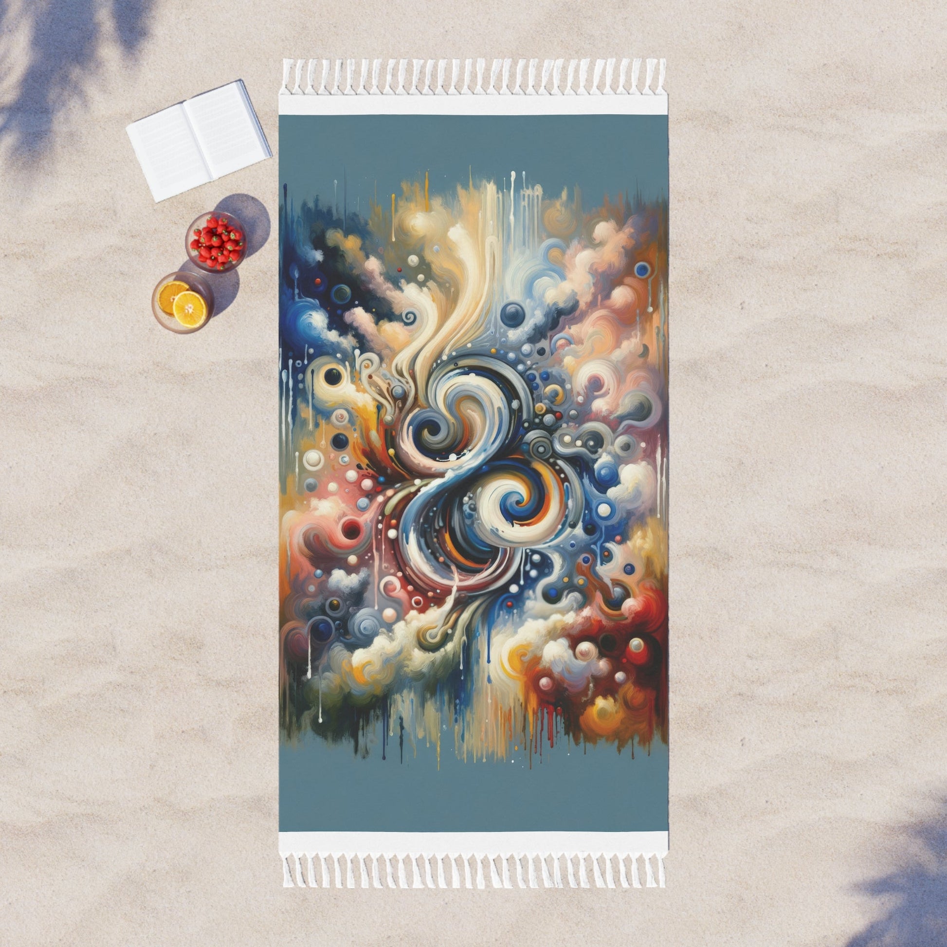 Paradoxical Embrace Tachism Boho Beach Cloth - ATUH.ART