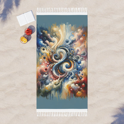 Paradoxical Embrace Tachism Boho Beach Cloth - ATUH.ART
