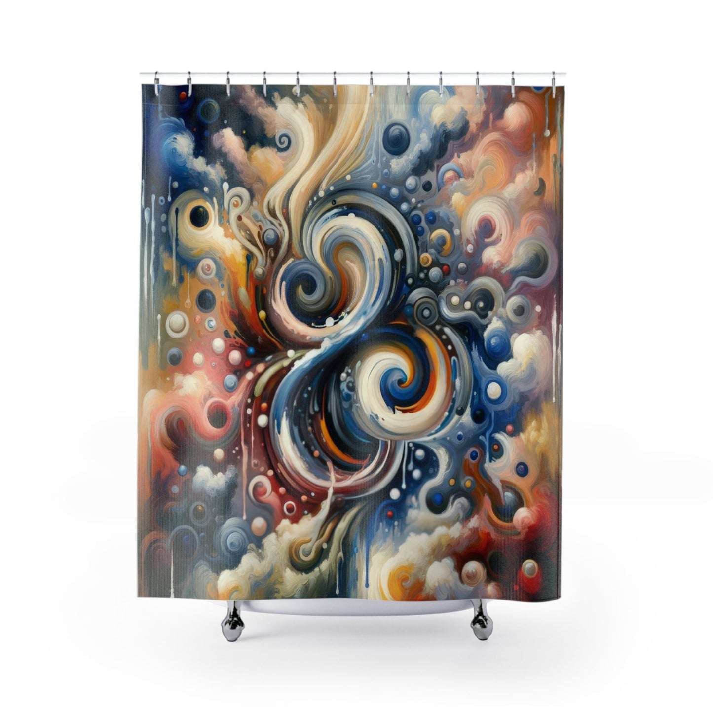 Paradoxical Embrace Tachism Shower Curtains - ATUH.ART