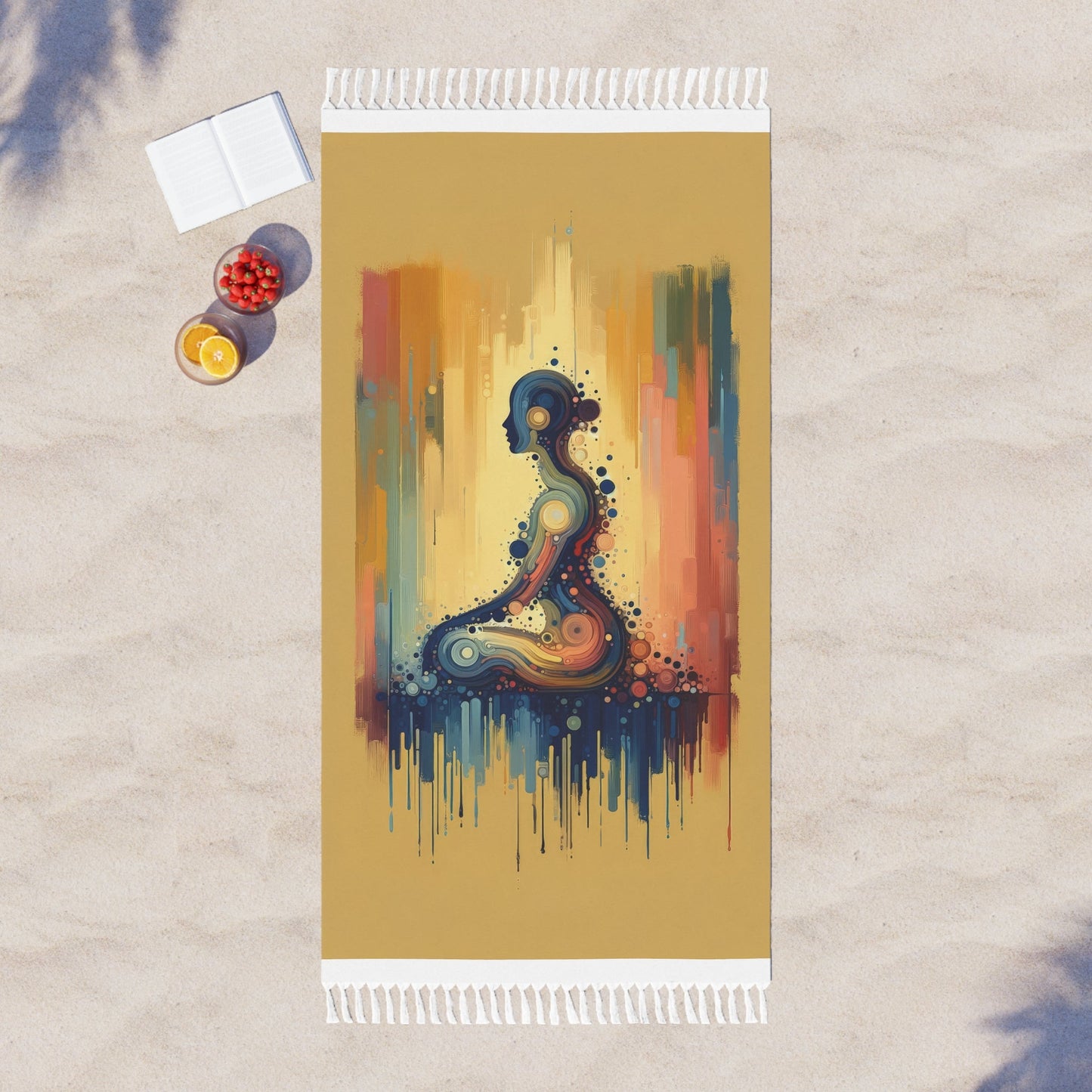 Patience Essence Tachism Boho Beach Cloth - ATUH.ART