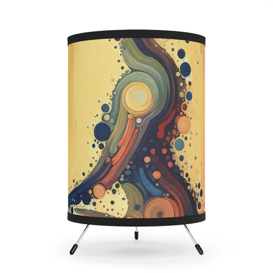 Patience Essence Tachism Tripod Lamp with High-Res Printed Shade, US\CA plug - ATUH.ART
