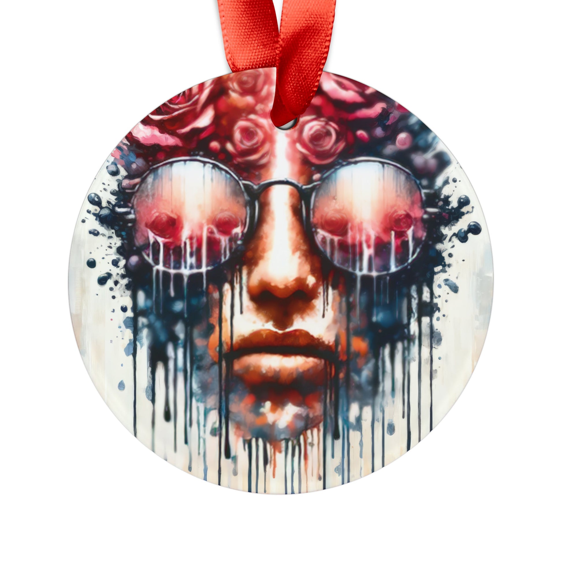 Perception Cleansing Tachism Acrylic Ornament with Ribbon - ATUH.ART
