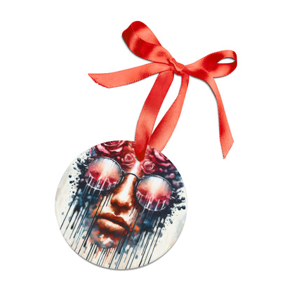 Perception Cleansing Tachism Acrylic Ornament with Ribbon - ATUH.ART