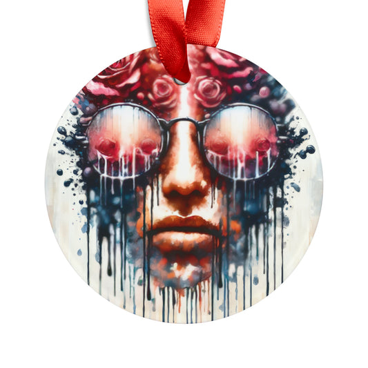 Perception Cleansing Tachism Acrylic Ornament with Ribbon - ATUH.ART