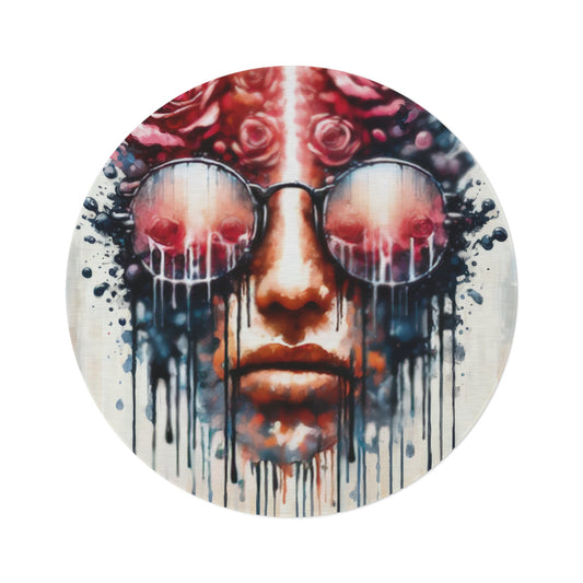Perception Cleansing Tachism Round Rug - ATUH.ART
