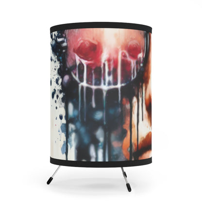 Perception Cleansing Tachism Tripod Lamp with High-Res Printed Shade, US\CA plug - ATUH.ART