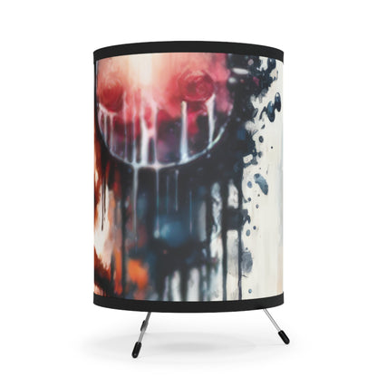 Perception Cleansing Tachism Tripod Lamp with High-Res Printed Shade, US\CA plug - ATUH.ART