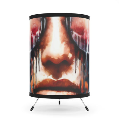 Perception Cleansing Tachism Tripod Lamp with High-Res Printed Shade, US\CA plug - ATUH.ART