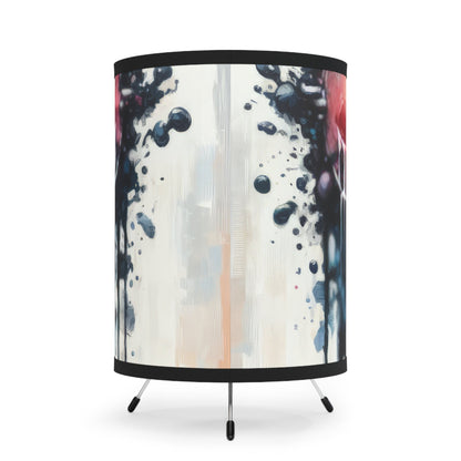 Perception Cleansing Tachism Tripod Lamp with High-Res Printed Shade, US\CA plug - ATUH.ART