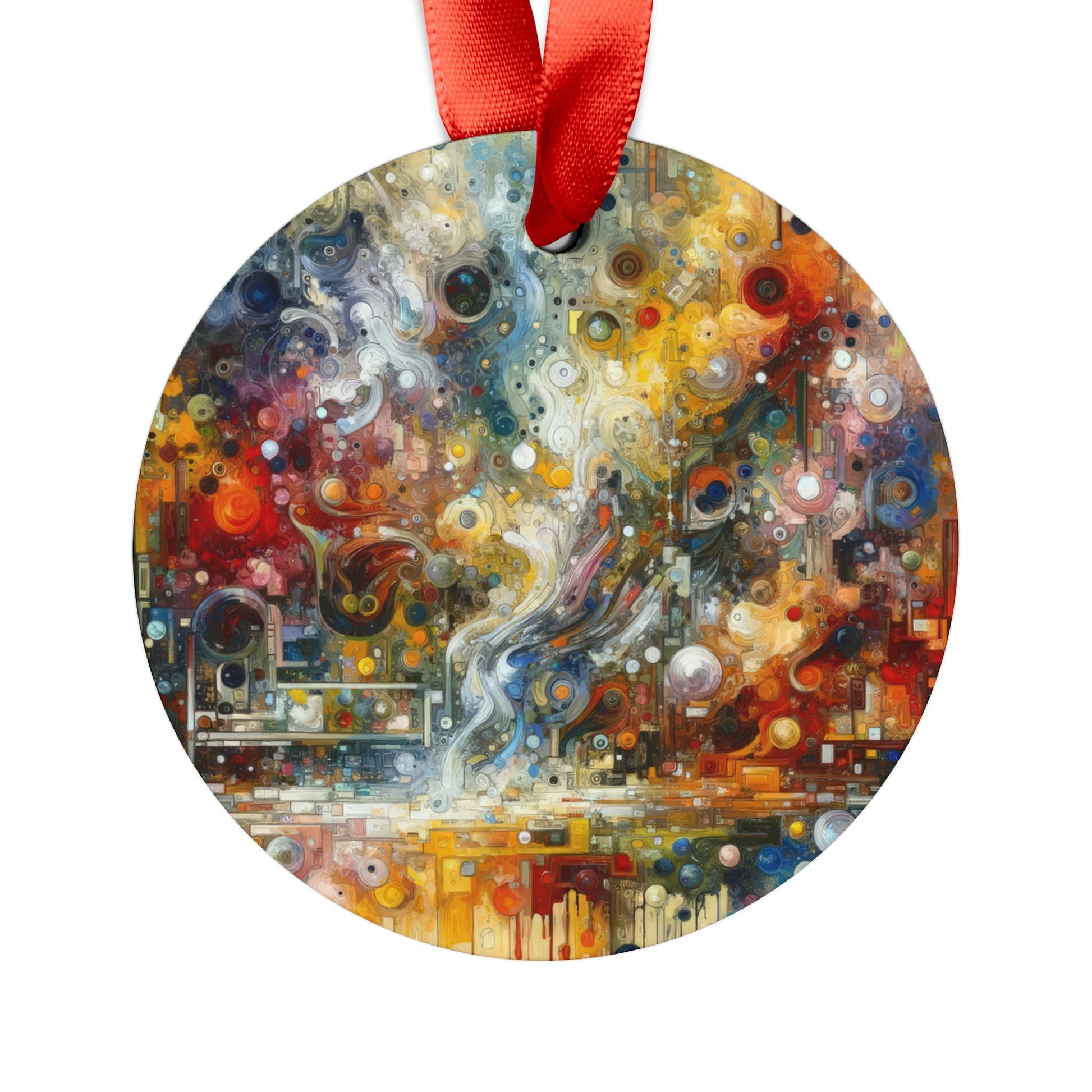 Perception Mosaic Abstract Acrylic Ornament with Ribbon - ATUH.ART
