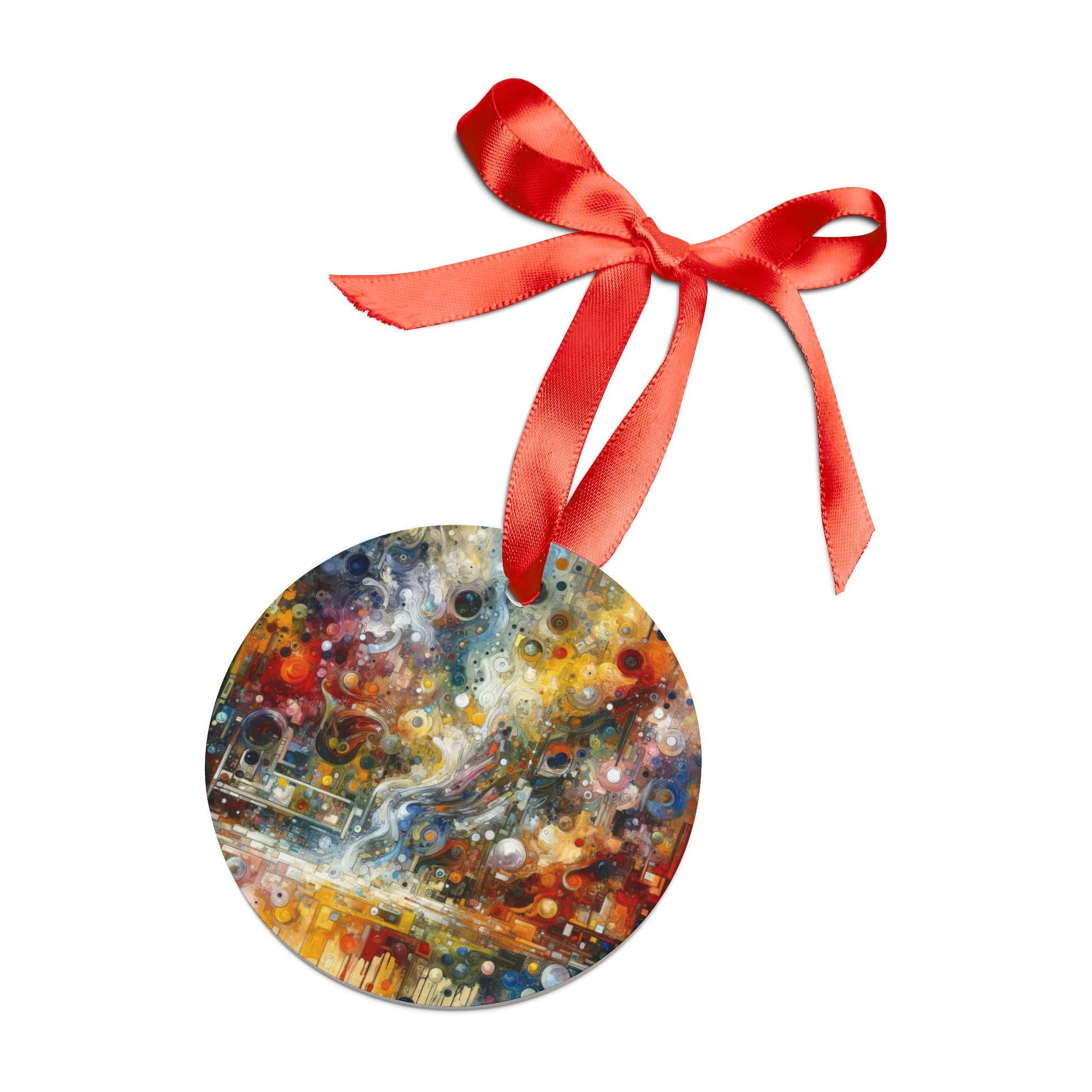 Perception Mosaic Abstract Acrylic Ornament with Ribbon - ATUH.ART