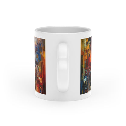 Perception Mosaic Abstract Heart-Shaped Mug - ATUH.ART