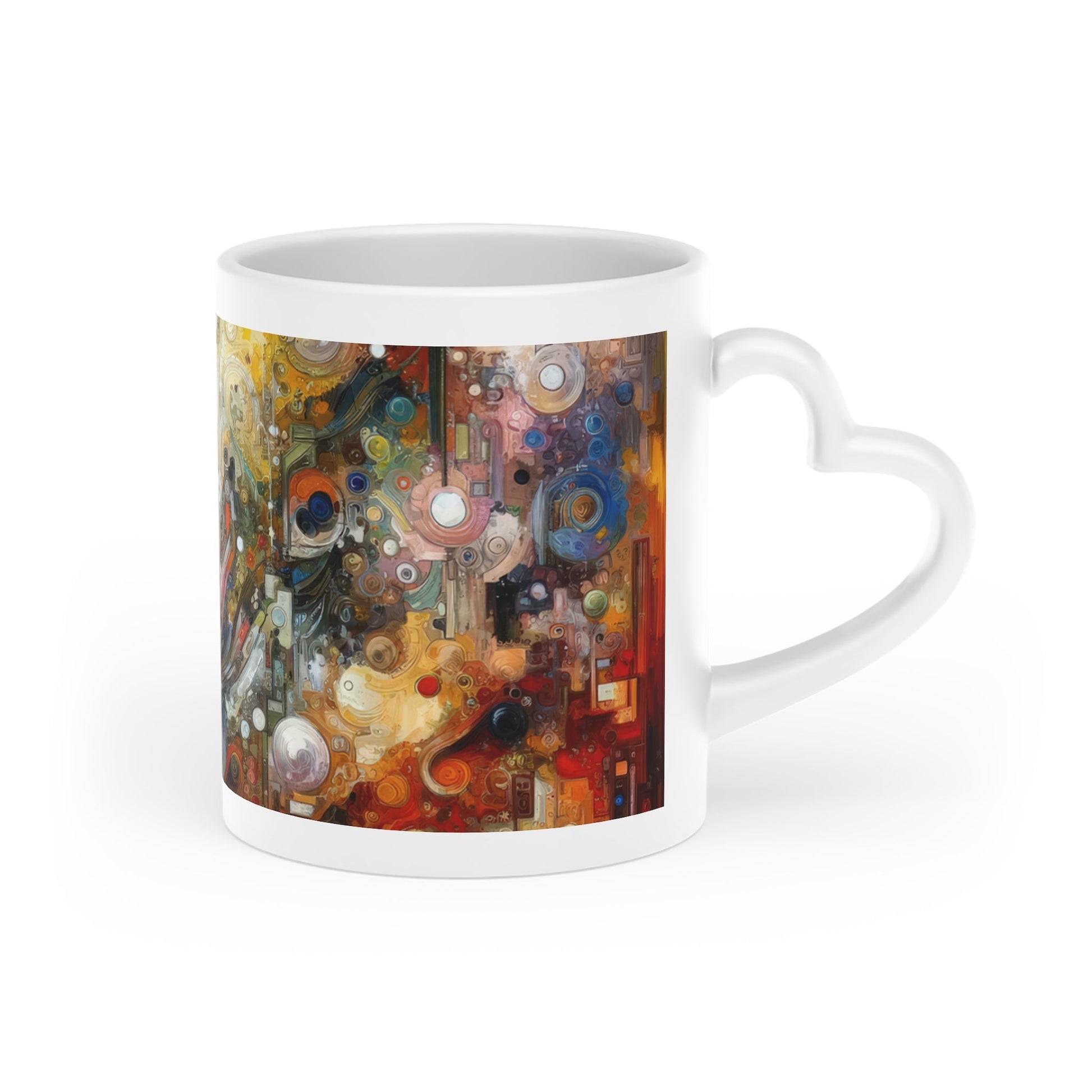 Perception Mosaic Abstract Heart-Shaped Mug - ATUH.ART